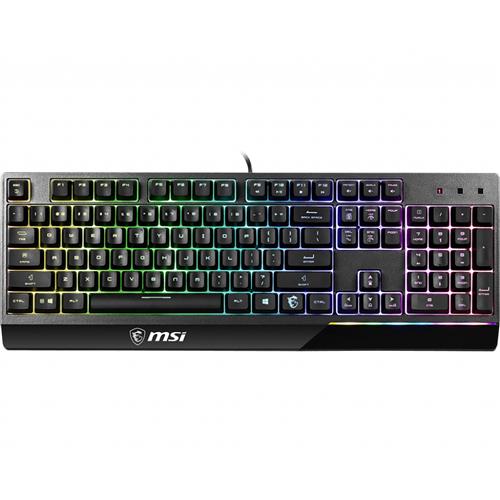 MSI VIGOR GK30 RGB MEMchanical Gaming Keyboard ' UK Layout MECH. Membrane switches 6-Zone RGB Lighting RGB Mystic Light water repellent keyboard design'