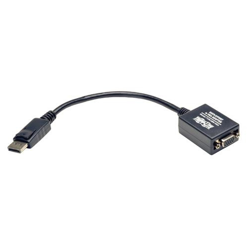 Tripp Lite P134-06N-VGA DisplayPort to VGA Active Adapter Video Converter (M/F) 6-in. (15.24 cm)