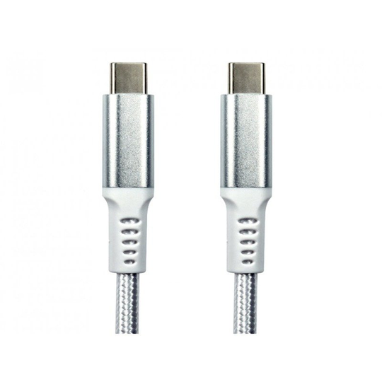 Xenta 1.8m USB 3.1 Type C Male to Male - White Braided - 20V 5A 100W 10Gbps Cables