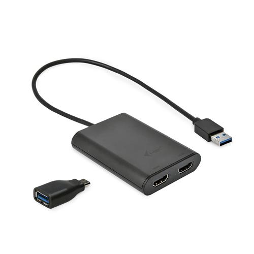 i-tec USB 3.0 / USB-C Dual 4K HDMI Video Adapter