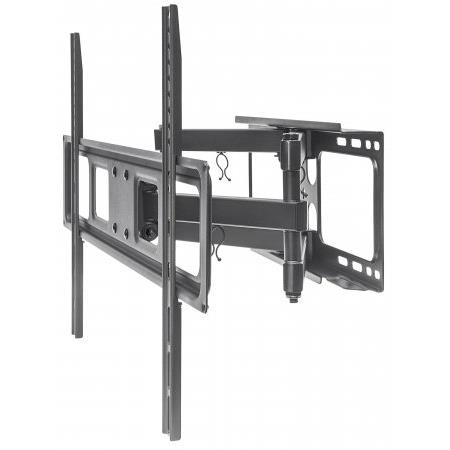 Manhattan TV & Monitor Mount Wall Full Motion 1 screen Screen Sizes: 37-65" Black VESA 100x100 to 600x400mm Max 40kg LFD Tilt & Swivel with 3 Pivots Lifetime Warranty