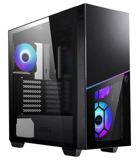 MSI MPG SEKIRA 100R Black Mid Tower Tempered Glass RGB PC Gaming Case
