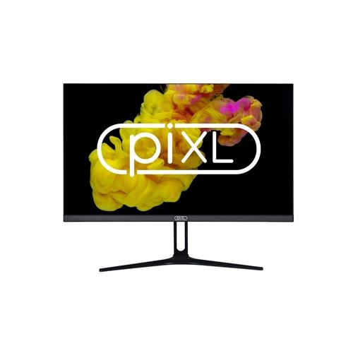 piXL PX24IVHF 24 Inch Frameless Monitor Widescreen IPS LCD Panel 5ms Response Time 75Hz Refresh Rate Full HD 1920 x 1080 VGA HDMI Internal PSU 16.7 Million Colour Support Black Finish