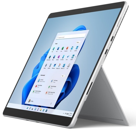 Microsoft Surface Pro 8, Intel Core i5 1145G7, 8GB RAM, 512GB SSD, 13" Touchscreen (2880x1920), Intel Iris Xe, Windows 10 Pro, Platinum - no Keyb