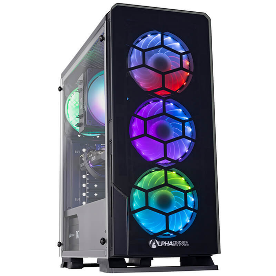 AlphaSync PBA Diamond Gaming Desktop PC 5600X 16GB RAM NVIDIA GeForce RTX 3060Ti 1TB SSD Windows 11 Home