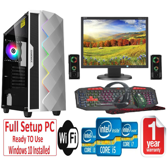 Fast Gaming PC Bundle+Speaker-i5 16GB RAM 1TB GT730 2GB WHITE DIAMOND