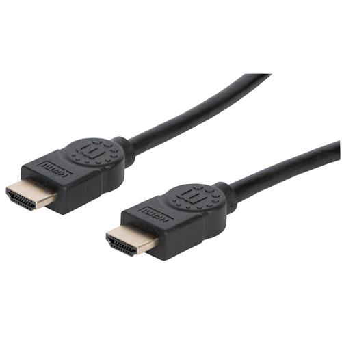Manhattan HDMI Cable with Ethernet 8K@60Hz (Ultra High Speed) 2m Male to Male Black 4K@120Hz Ultra HD 4k x 2k Fully Shielded Gold Plated Contacts Lifetime Warranty Polybag