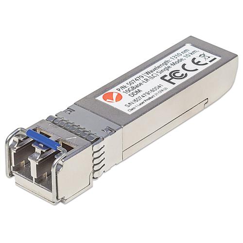 Intellinet Transceiver Module Optical 10 Gigabit Fiber SFP+ 10GBase-LR (LC) Single-Mode Port 10km MSA Compliant Equivalent to Cisco SFP+10GB-LR Fibre Three Year Warranty