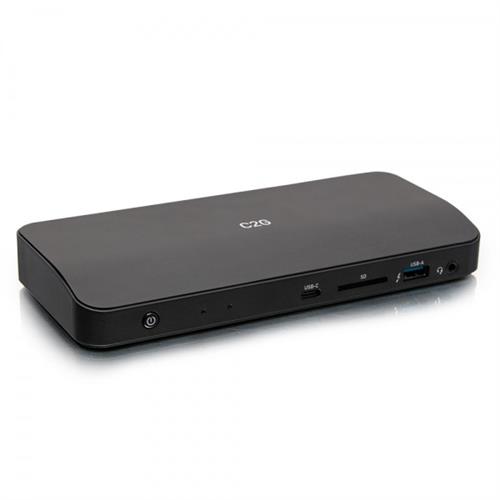 C2G Thunderbolt 3 USB-C 11-in-1 8K UHD Docking Station with DisplayPort Ethernet USB SD Card Reader 3.5mm Audio and Power Delivery up to 85W - 8K 30Hz (TAA Compliant)
