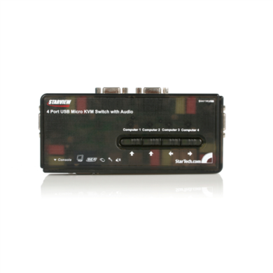 4 port USB KVM with Audio and Cables