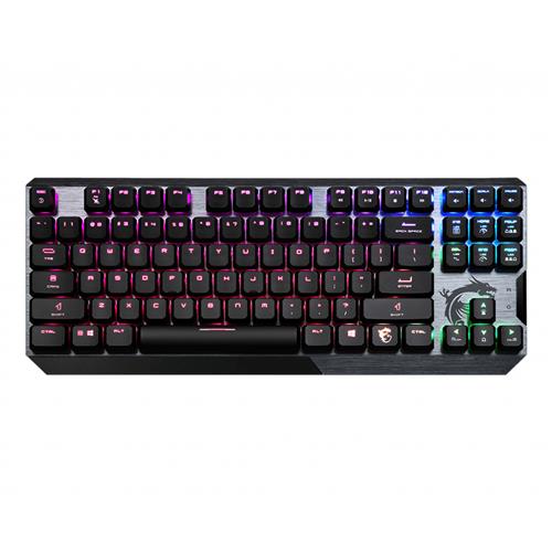 MSI VIGOR GK50 LOW PROFILE TKL Mechanical Gaming Keyboard 'UK-Layout KAILH Low-Profile Switches Multi-Layer RGB LED Backlit Tactile Floating Key Design Center'