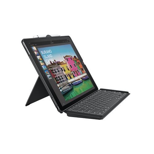 Logitech SLIM COMBO QWERTY UK English Black Smart Connector