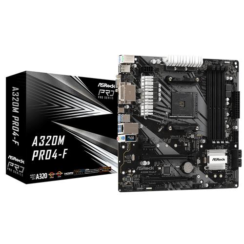 Asrock A320M Pro4-F Socket AM4 Micro ATX AMD A320