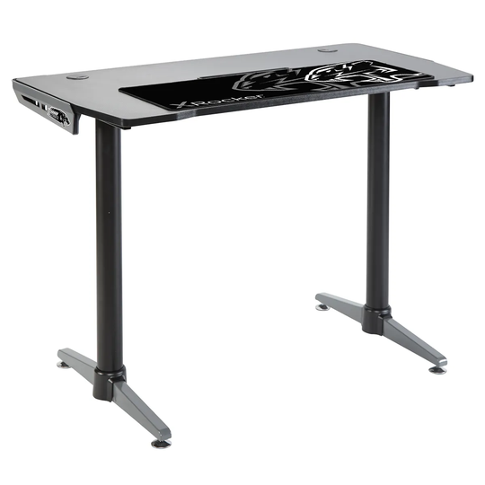X Rocker X-Rocker Panther Gaming Desk - Grey