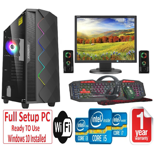 Fast Gaming PC Bundle+speakers-i5 16GB RAM 1TB GTX1050TI 4GB BLACK DIAMOND