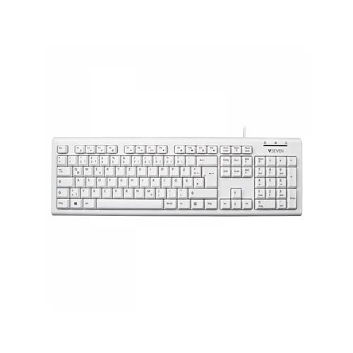 V7 KU200GS-WHT-DE Wired Keyboard White German QWERTZ Layout TUV-GS