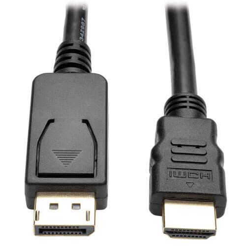 Tripp Lite P582-006-V2 DisplayPort 1.2 to HDMI Adapter Cable (DP with Latches to HDMI M/M) 4K 6 ft. (1.8 m)