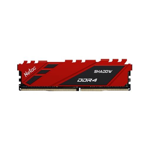 Netac Shadow NTSDD4P32SP-16R 16GB DIMM Gaming System Memory DDR4 3200MHz 1 x 16GB Red Heatsink 288 Pin 1.35v CL16-20-20-40