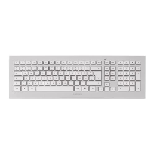 CHERRY DW 8000 keyboard Mouse included RF Wireless French Silver White