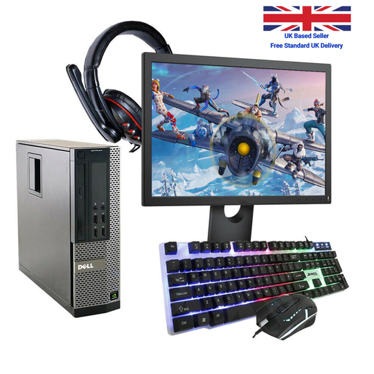 GAMING PC DELL HP COMPUTER BUNDLE WINDOWS 10 QUAD THREAD i3 8GB 500GB GT 710