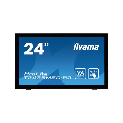 iiyama ProLite T2435MSC-B2 computer monitor 59.9 cm (23.6") 1920 x 1080 pixels Full HD LED Touchscreen Black