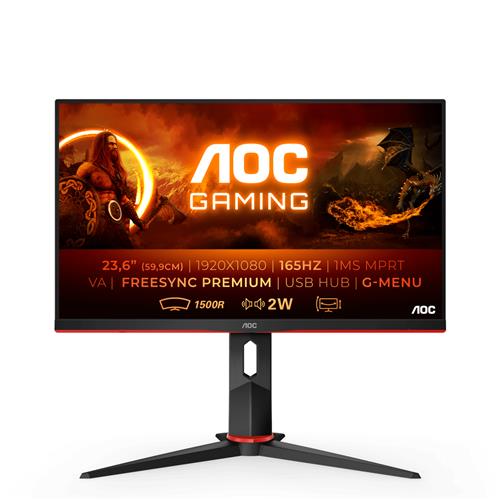 AOC G2 C24G2U/BK computer monitor 59.9 cm (23.6") 1920 x 1080 pixels Full HD LED Black Red