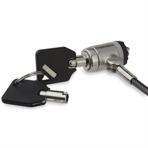 StarTech.com 6ft (2m) Laptop Cable Lock with Keys - Keyed Security Cable Lock for Compatible K-Slot Laptops Desktops Computers & Other Devices - Anti-Theft Vinyl Coated Steel Cable Lock