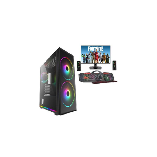 Fast Gaming Intel Quad Core i5 16GB RAM 1TB HDD+128GB SSD PC Bundle & Speakers 22" Monitor