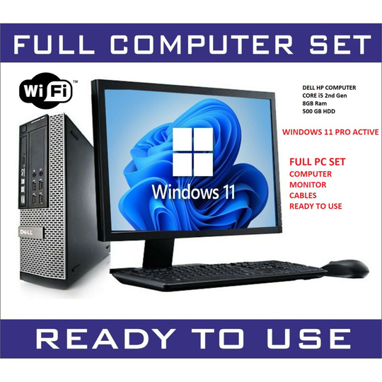 Windows 11 PC Computer Set Core i5 Full set TFT WiFi 8GB 500GB WiFi