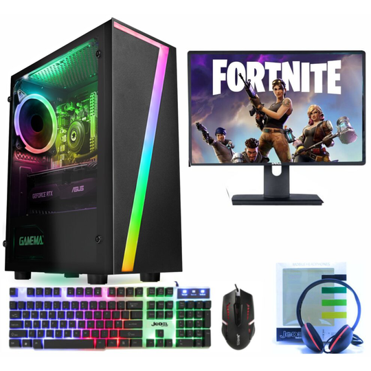 Fast Gaming PC Computer Bundle Core i5 8GB 120GB SSD W10 Nvidia GTX1660