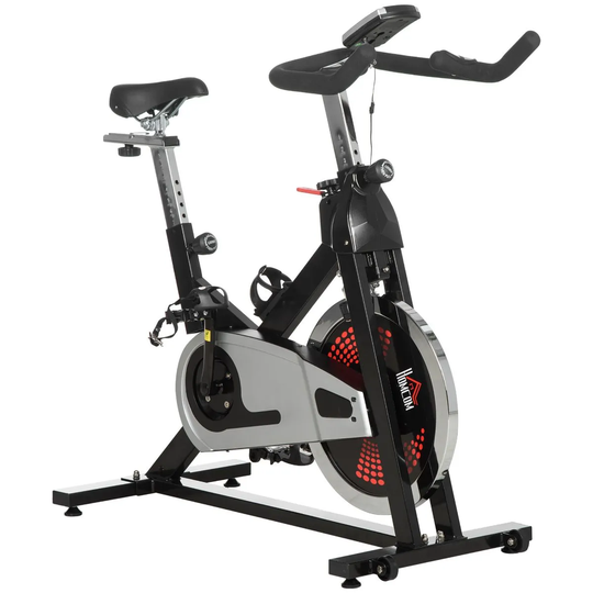 HOMCOM Exercise Bike Indoor Stationary Cycling Bike Fitness For Home Training Black