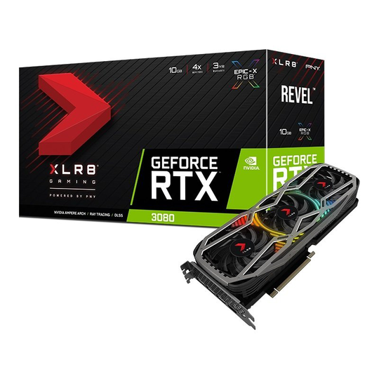 Pny GeForce Rtx 3080 10GB XLR8 Gaming Revel Epic-X Rgb Graphics Card