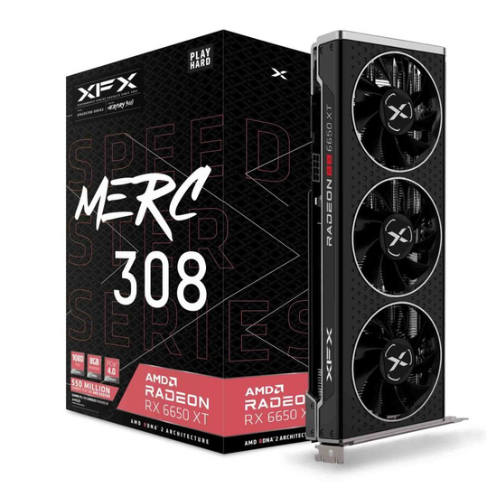 Xfx Radeon Rx 6650 Xt 8GB Merc 308 Black Graphics Card