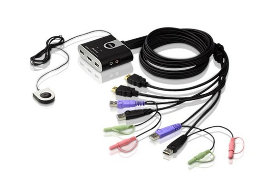 Aten CS692 - 2-Port USB HDMI/Audio Cable KVM Switch with Remote Port Selector