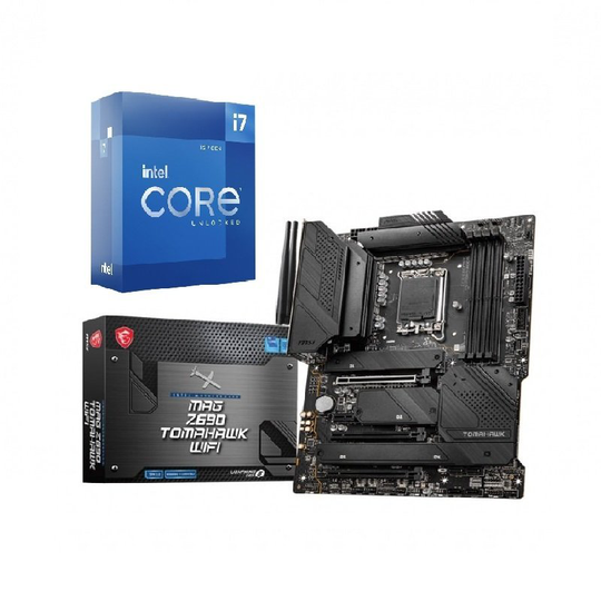 MSI MAG Z690 TOMAHAWK WIFI ATX Motherboard + Intel Core i7 12700K Processor Bundle
