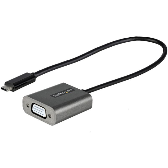 Startech USB C to VGA Adapter - 1080p USB Type-C to VGA Adapter Dongle - USB-C (DP Alt Mode) to VGA Monitor/Display Video Converter - Thunderbolt 3 Co