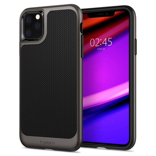 iPhone 11 Pro Max Case, Spigen Neo Hybrid Hard Frame Cover - Gunmetal