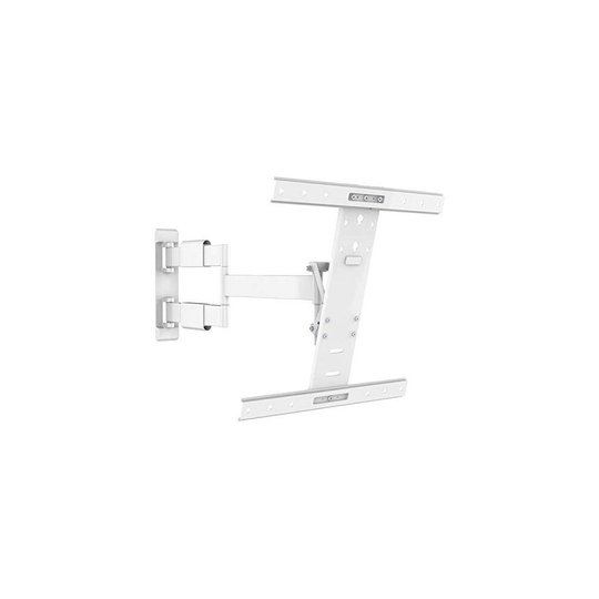 Intec brackets - Ultra slim fit (40mm clearance) with extra-long 650mm reach. White swivel and tilt TV Wall Bracket to Fit TVs 32 55 Inches (Ea