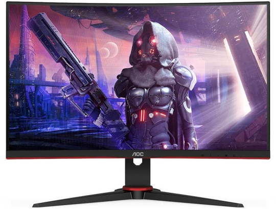 AOC C24G2AE/BK 24" Curved Full HD VA Monitor, 165Hz, 1ms, DisplayPort, HDMI, VGA, Speakers, AMD FreeSync