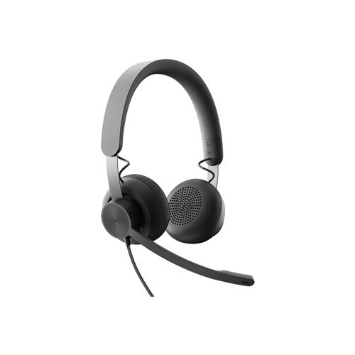 Logitech Zone 750 Headset Wired Head-band Office/Call center USB Type-C Graphite