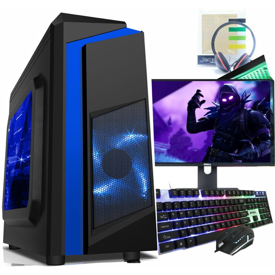 Fast Gaming PC Bundle Intel QuadCore i5 8GB 500GB Windows 10 2GB GT730