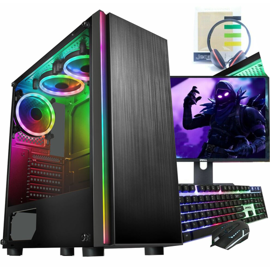 Fast Gaming PC Bundle Intel Quad Core i5 16GB 1TB 4GB GTX1050Ti Win10