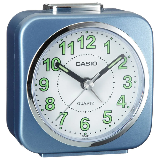 Casio Alarm Clock with Light and Snooze - Blue
