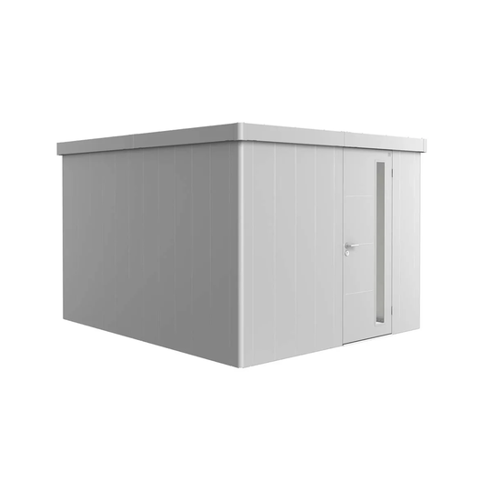 Biohort Neo 4C Metal Garden Shed Standard Door In Silver