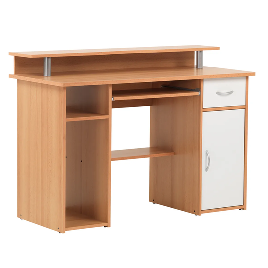 Alphason Albany Work Station Desk - Beech
