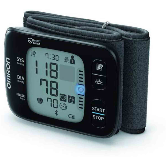 Omron OMRRS7 Rs7 Intelli It Automatic Wrist Blood Pressure Monitor - Black