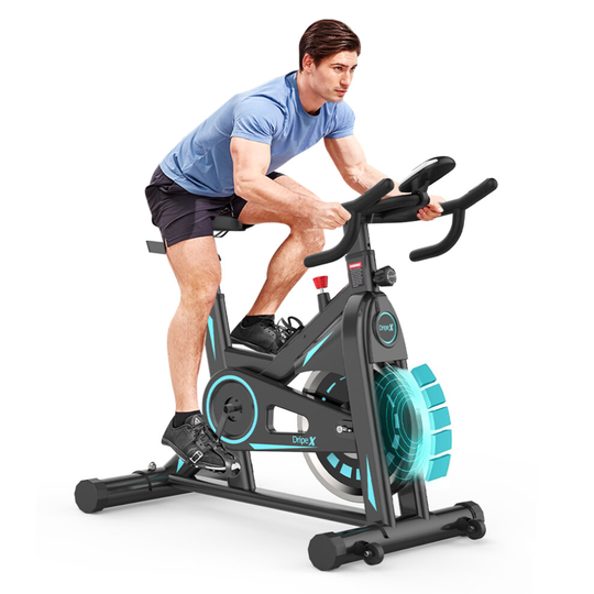 Dripex Magnetic Resistance Exercise Bike (2022 Version), Heavy Flywheel, LCD Monitor, Pulse Sensor, Ipad Holder