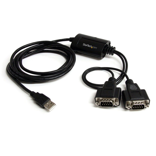 StarTech.com 2 Port USB to Serial RS232 Adapter - COM Retention - USB to DB9