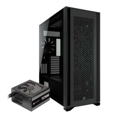 Corsair 7000D Airflow Gaming Case w/ Tempered Glass Window E-ATX 3 x AirGuide Fans High-Airflow Front Panel USB-C Black ** FREE 750W PSU **
