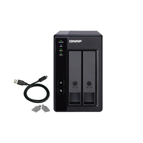 QNAP TR-002 storage drive enclosure HDD/SSD enclosure Black 2.5/3.5"